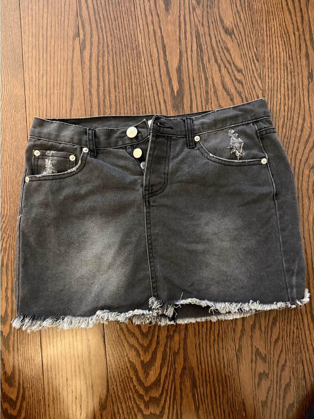 by the way. Black Denim Skirt - size 28